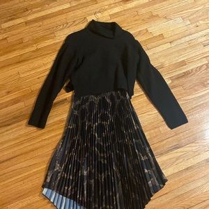 All saints size M midi slip dress with black sweater